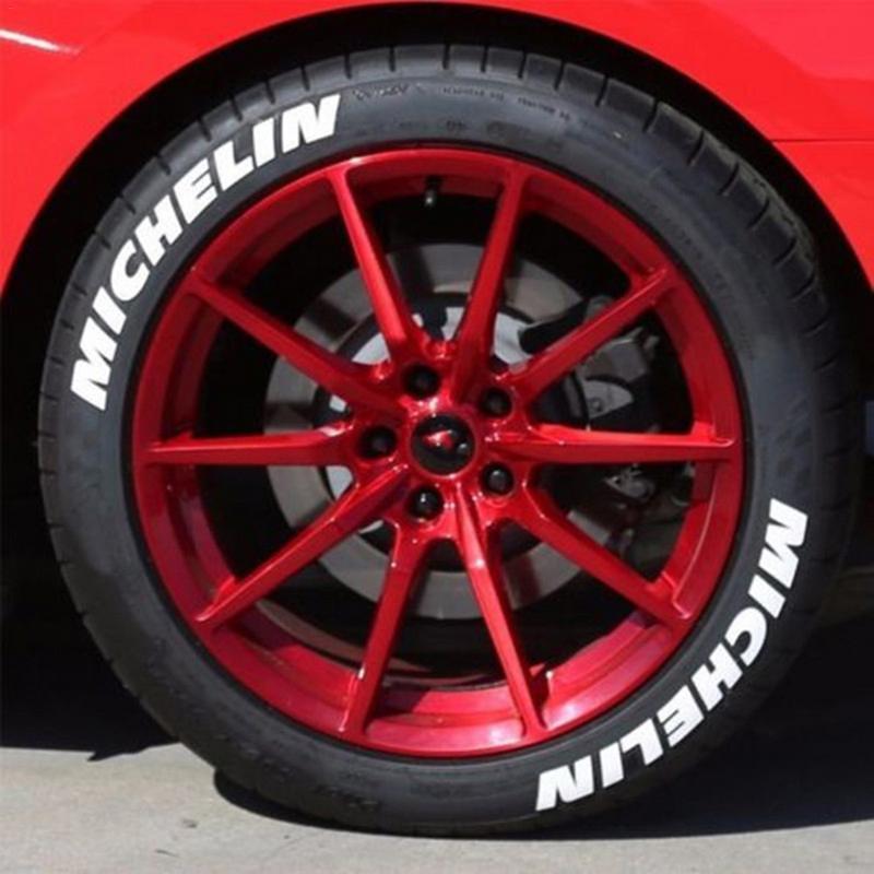 Car Universal Personality  Wheel Sticker Motorcycle Bike Wheel Tire 3D Sticker English Letters Custom Sticker