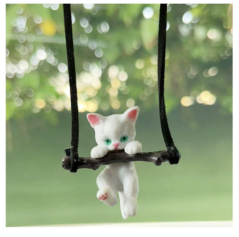 Auto Rearview Mirror Pendant Cute Anime Car Accessories Faceless Male Cat Pendant Birthday Gift Auto Decoration Ornaments