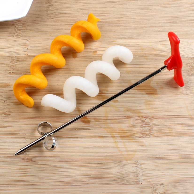 Vegetables Spiral Knife Carving Tool Potato Carrot Cucumber Salad Chopper Manual Spiral Screw Slicer Cutter Spiralizer