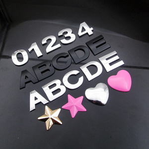 New 3D Sticker Car Decals Letter Alphabet Number 25mm Metal Diy Letter Number Stickers Waterproof Exterio Alphabet Car Sticker