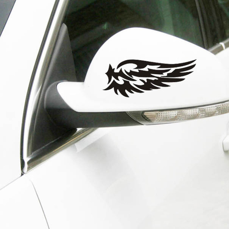 Guardian Angel Wings Lovely Reflective Car Stickers Fashion Car Rearview Mirror For Strip Subsection CT-530