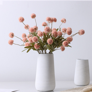 Factory 5 Head Silk Dandelion Flower Ball Chrysanthemum Artificial Flowers Long Branch For Home Wedding Decorations Fake Flower