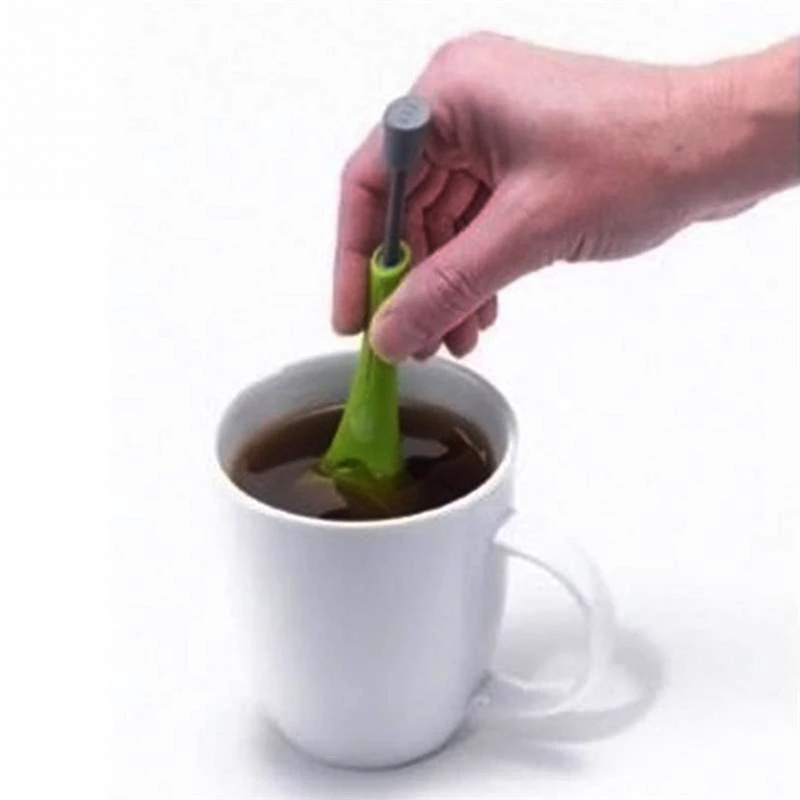 Tea Infuser Built-in plunger Healthy Intense Flavor Reusable Tea bag Plastic Tea & Coffee Strainer