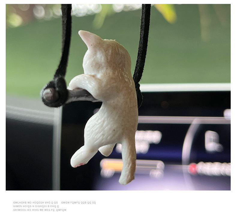 Auto Rearview Mirror Pendant Cute Anime Car Accessories Faceless Male Cat Pendant Birthday Gift Auto Decoration Ornaments