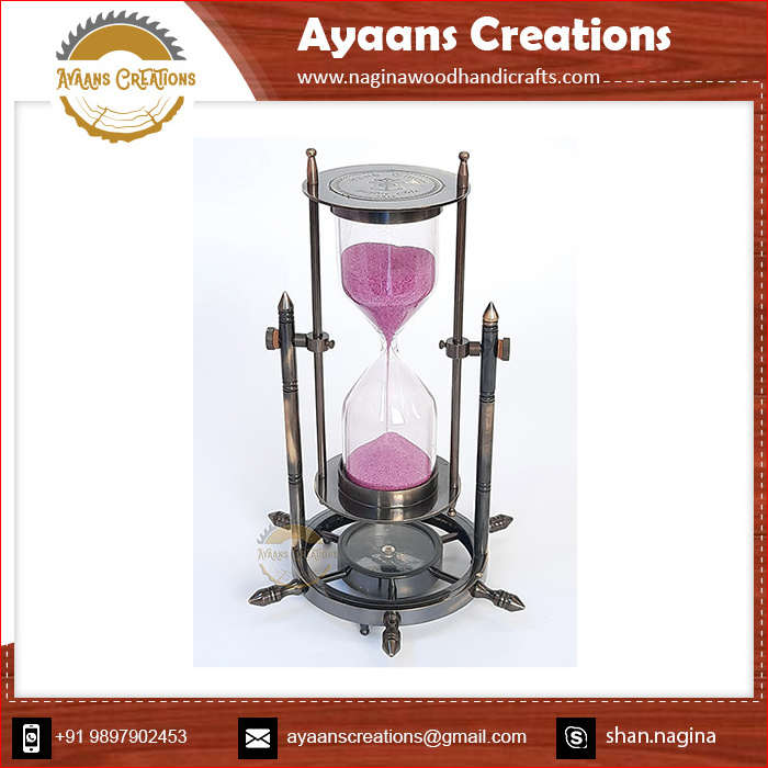 Unique Designed Hanging And Revolving Sand Timer Hourglass Sand Timer Available In 100 Various Color Sand