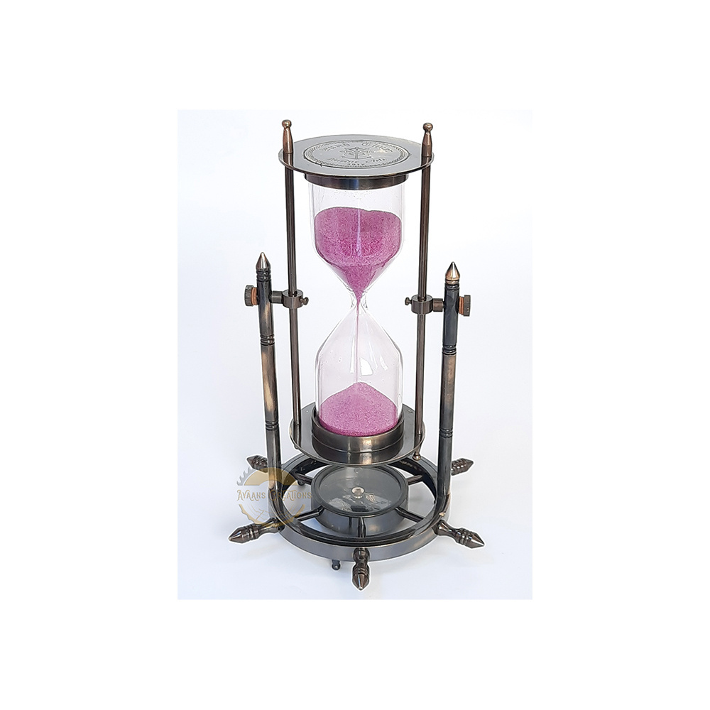 Unique Designed Hanging And Revolving Sand Timer Hourglass Sand Timer Available In 100 Various Color Sand