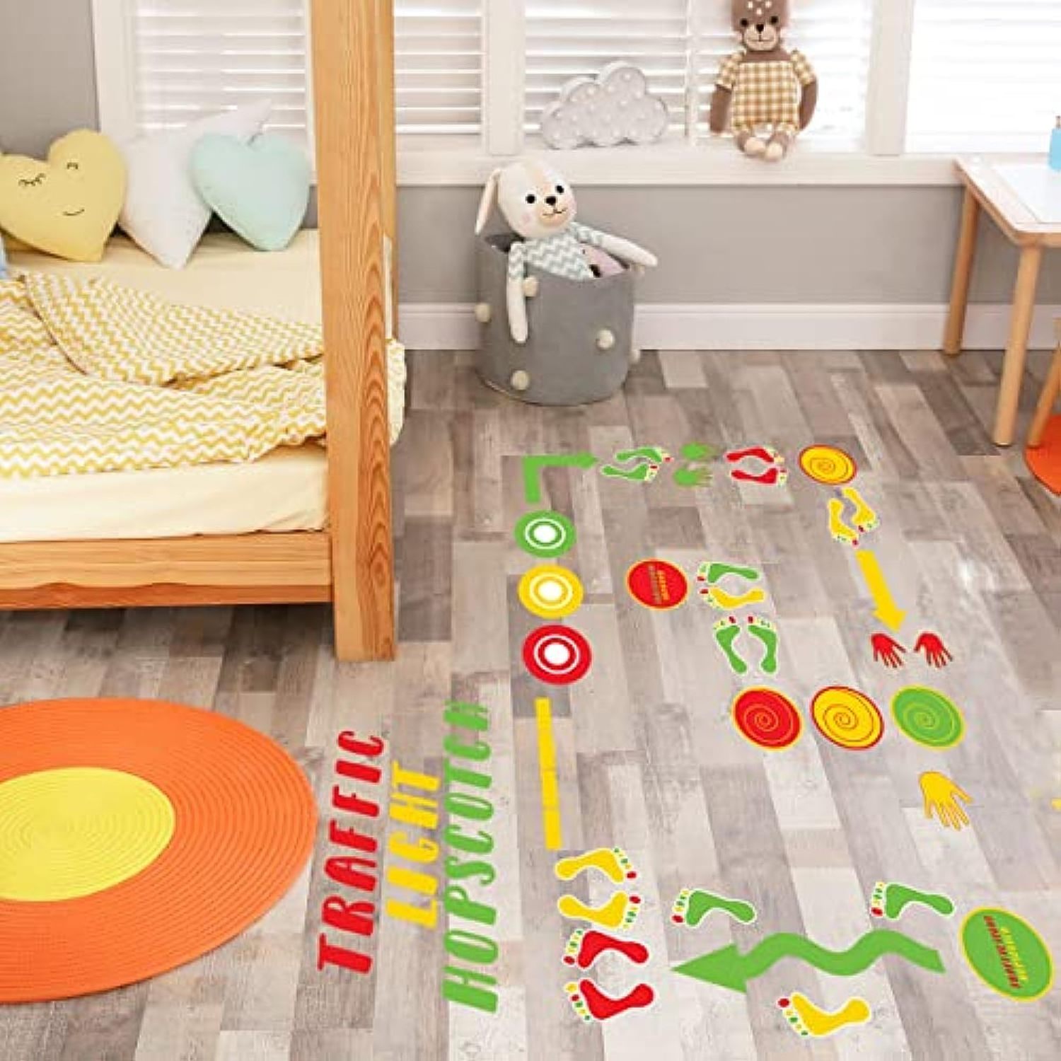 Christmas self adhesive roll floor sticker label hopscotch children's room decoration wall sticker