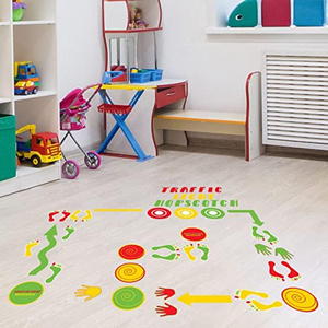 Floor stickers for classroom kids window decals hopscotch children's room decoration wall sticker