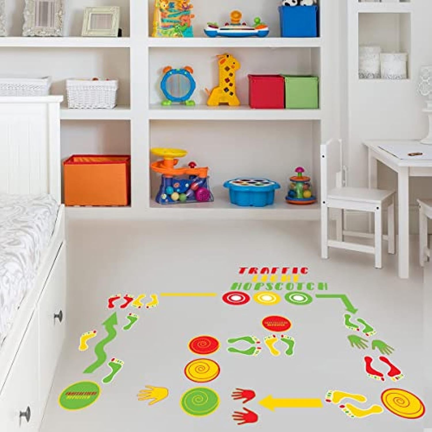 Floor stickers for classroom kids window decals hopscotch children's room decoration wall sticker