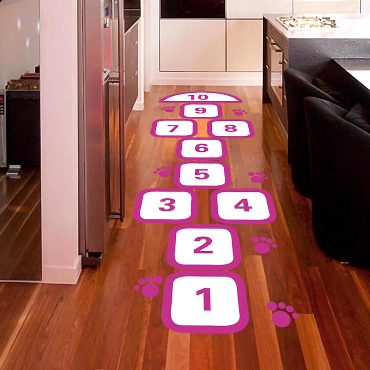 Floor stickers for classroom kids window decals hopscotch children's room decoration wall sticker