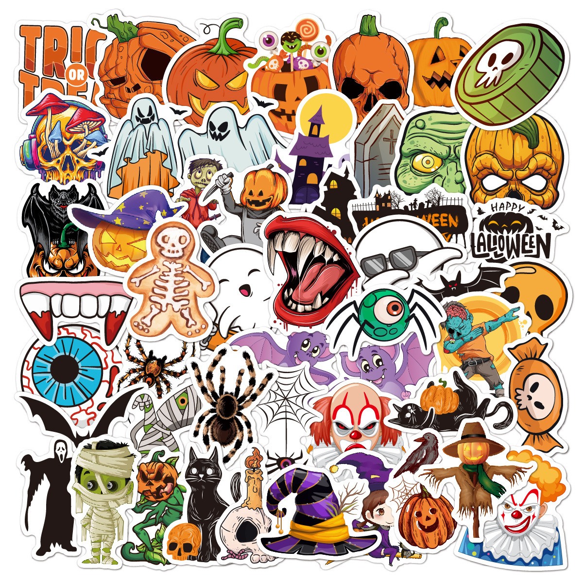 Manufacturer promotional custom halloween stickers vinyl label stickers halloween 3d bat stickers