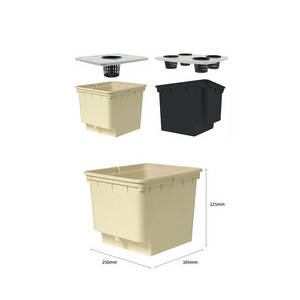 pp material dutch bucket bucket hydroponic growing system dutch barrels with net pot 12" x 10" x 9"