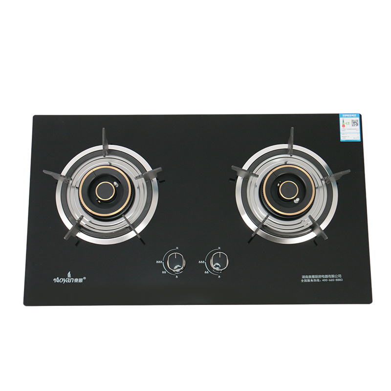 Auto Ignition  Gas Cooker Burner Black Tempered Glass Table Gas Cooker Cooktop Kitchen Stove