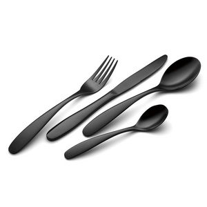 Stainless steel flatware cutlery set  food grade black cutlery set stainless steel