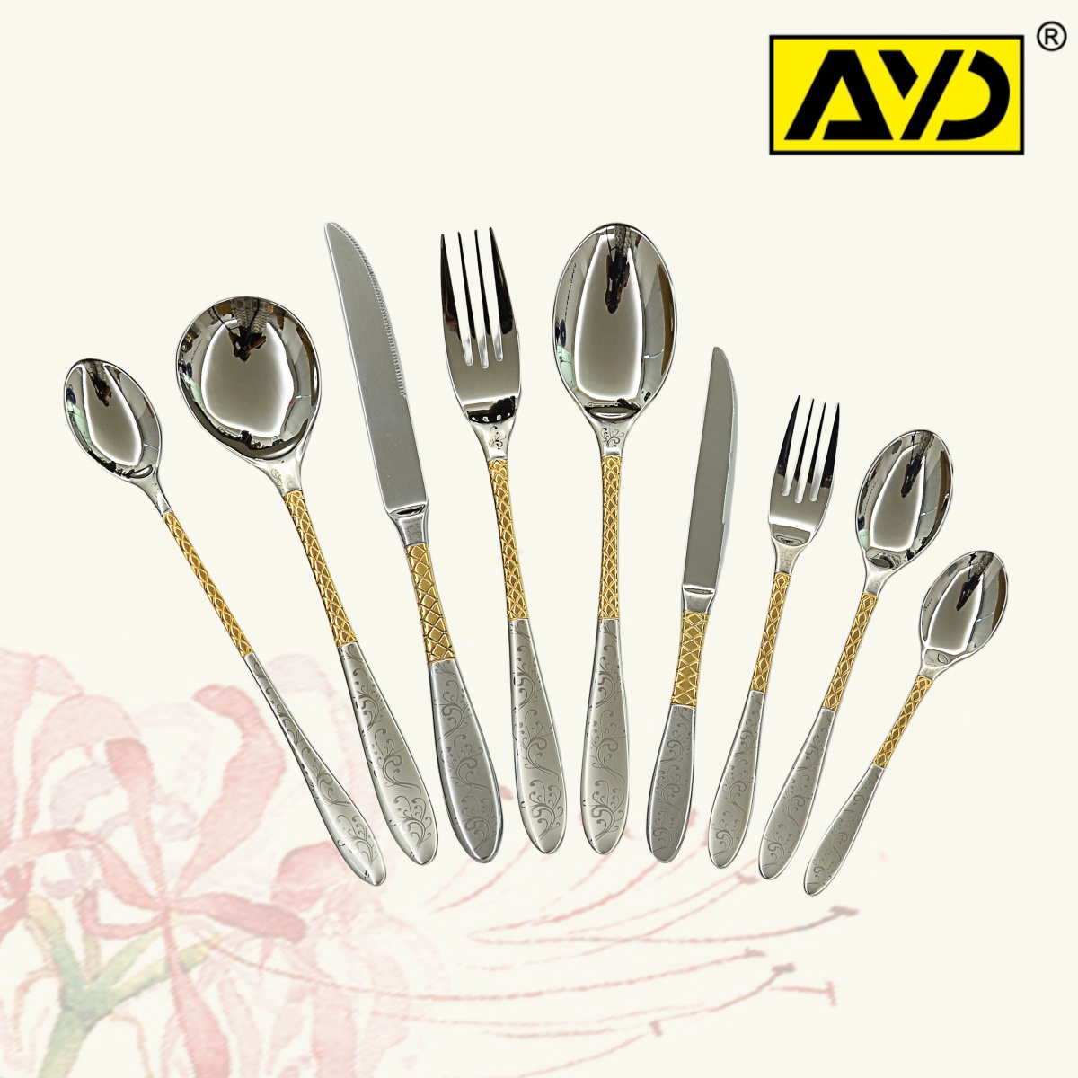 Wedding Bulk Production Reusable Cutlery Sets Luxury High Quality Stainless Steel Rose Gold Flatware With Gift Box