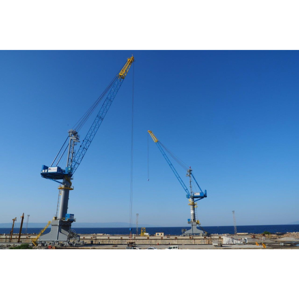 Shipyard Cranes Swing Arm Hoisting Small Mobile Shipyard Jib Crane Travel Lift Boat Lifting Ship Deck Crane made in turkey