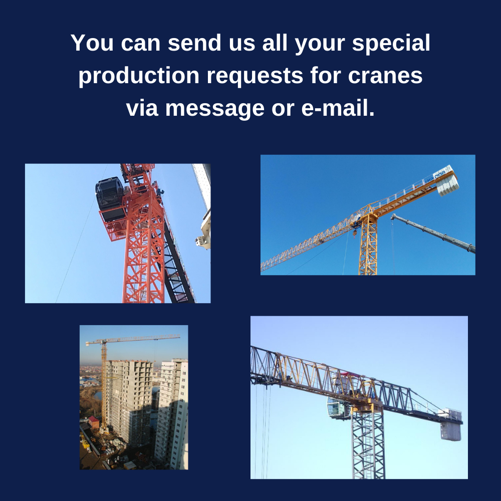 Durable Tower Crane Engineering Construction Machinery Cranes 10 Ton Loading Best Low Price Tower Cranes made in turkey 7018