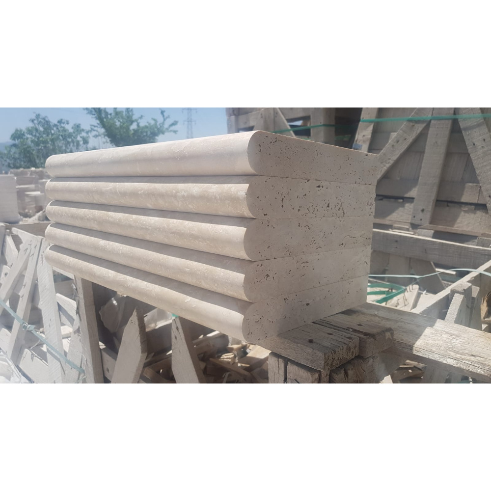 Bullnose Travertine Tiles Swimming Pool Travertine Coping Tile Chosen Quality Hot Sale Luxury Decoration Wholesale Travertine