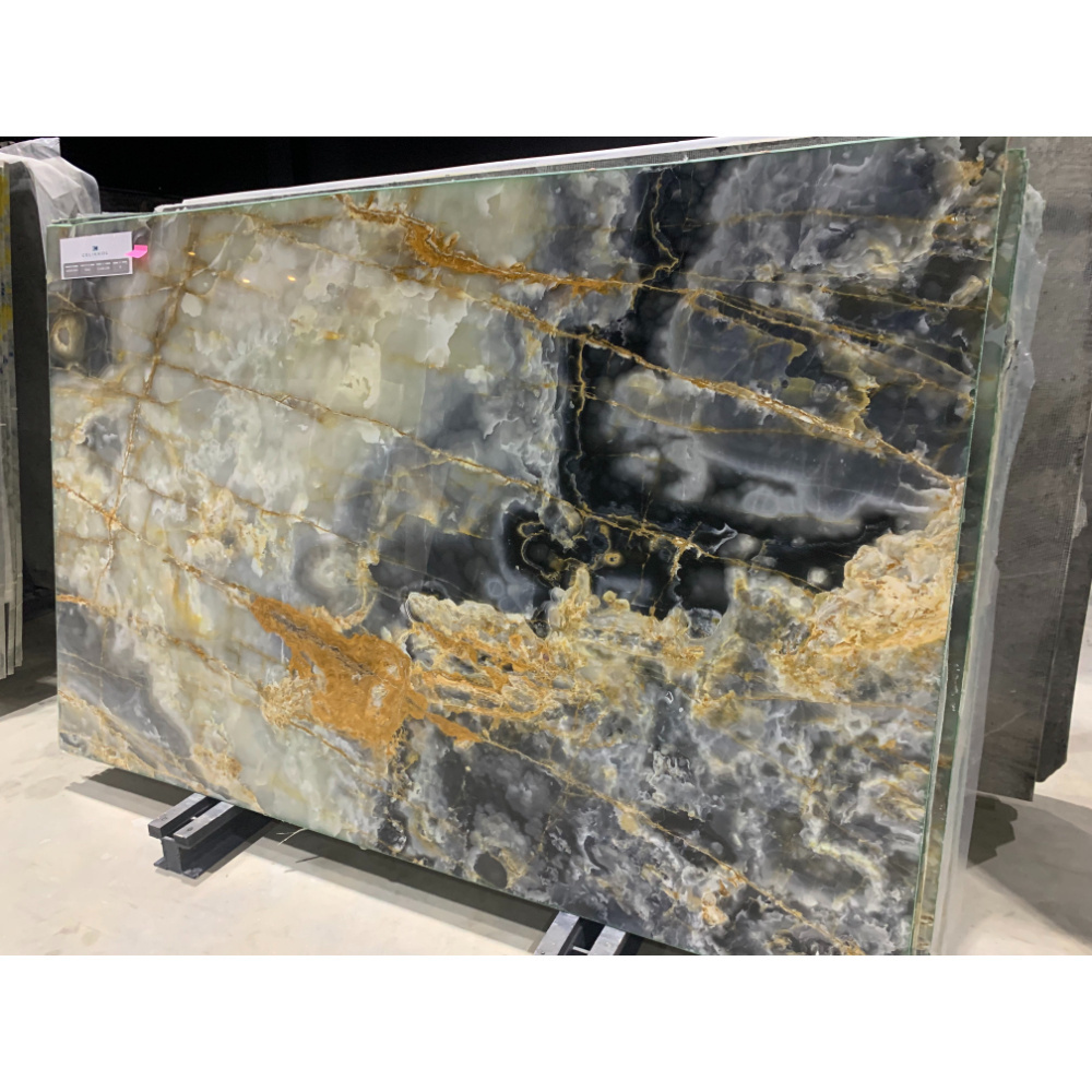 Blue Onyx Marble Tile Slab Using For The Flooring Natural Stone Marble High Quality Wholesale Marble made in Turkey 2023