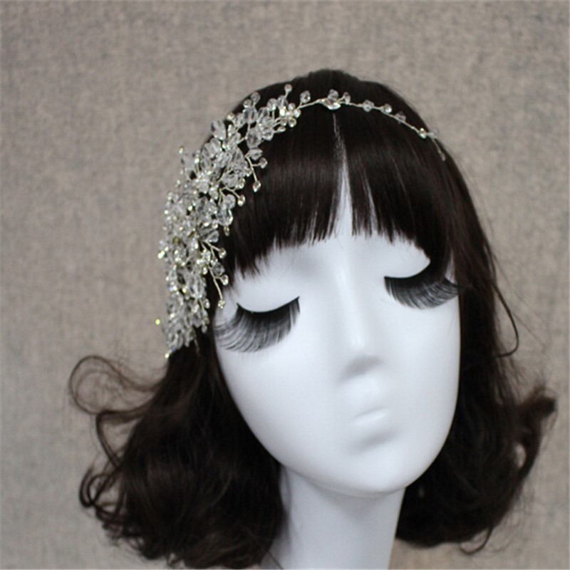 100% Handmade European Fashion Crystal Wedding Head Band Bridal Hair Band Hair Accessories Headpieces