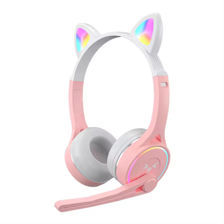 SY-T30 New Fashion 5G Bluetooth Rabbit Ear Headset Led Colorful Design for Party Cosplay Kids Gift