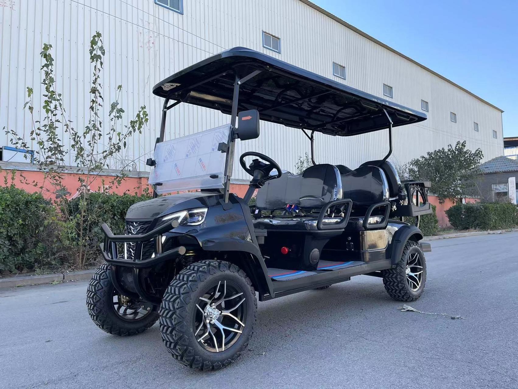 4 Wheel Drive Golf Buggy Car Lithium Battery Powered Golf Cart 6 Passenger Electric Golf Cart