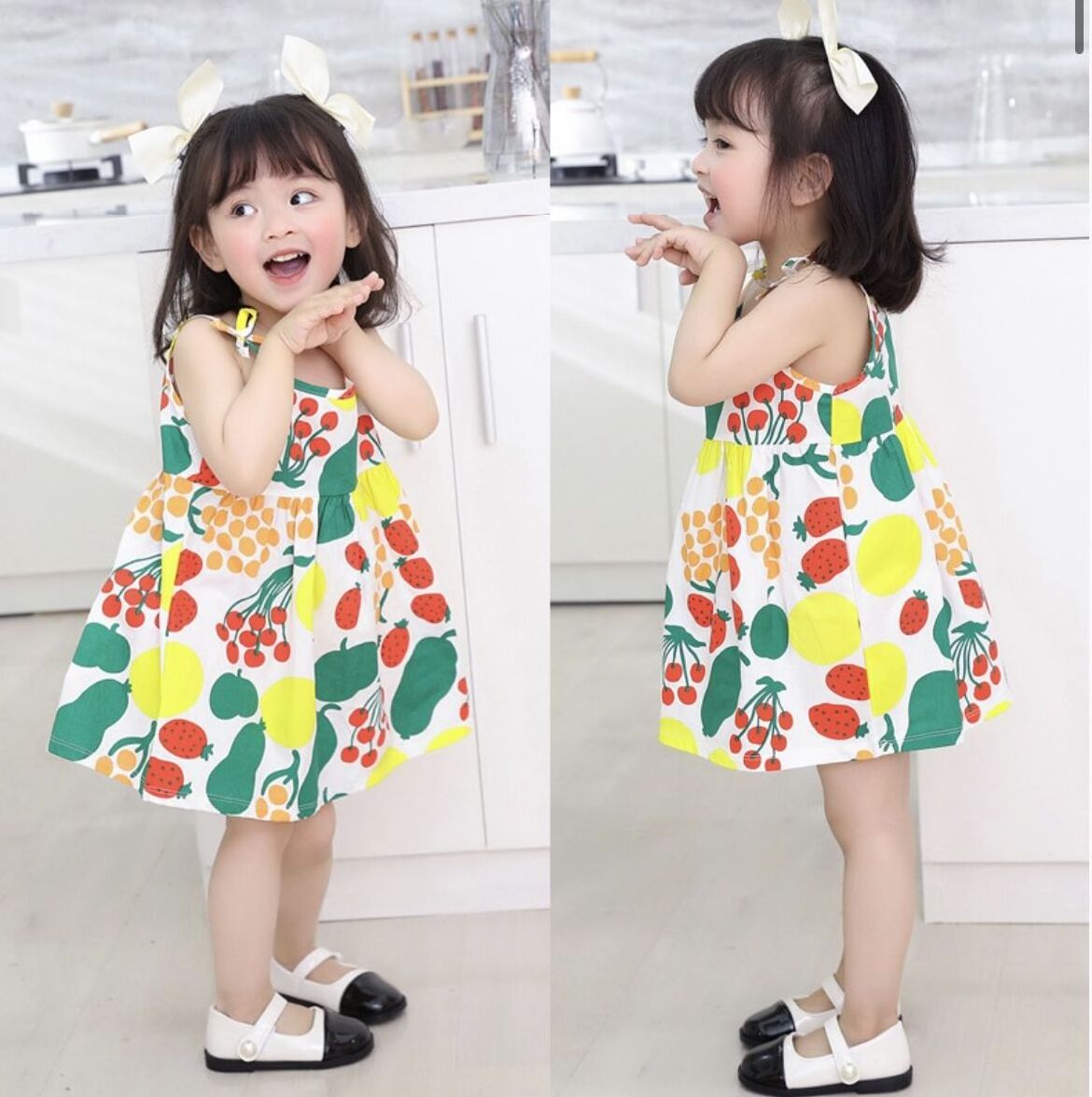 Summer children's style princess suspender skirt girls dress New style children's floral skirt