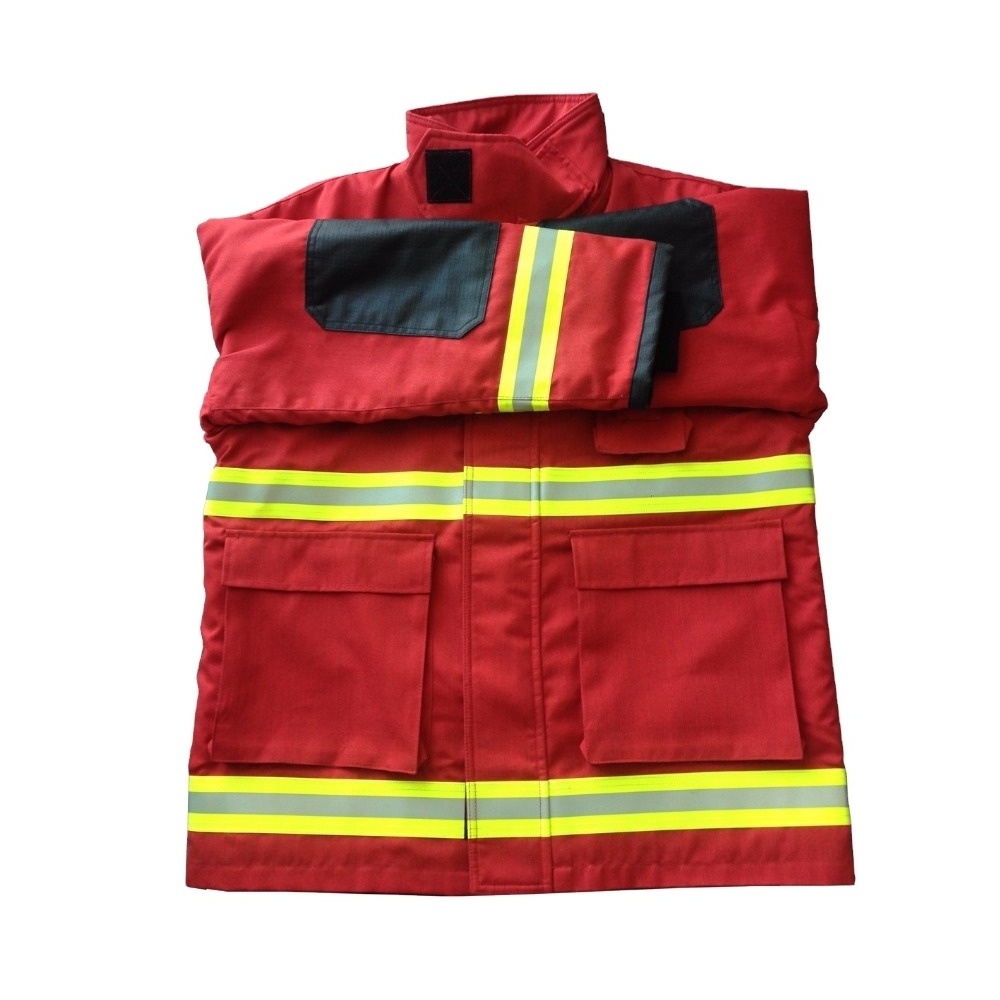 CE certificated fireman suit fireman jacket and pants EN 469 standard-Ayonsafety