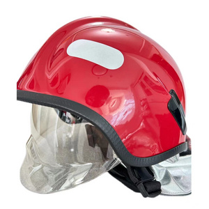 Perfect performance solid reliable head protection flame resistance aramid material light weight firefighting helmet