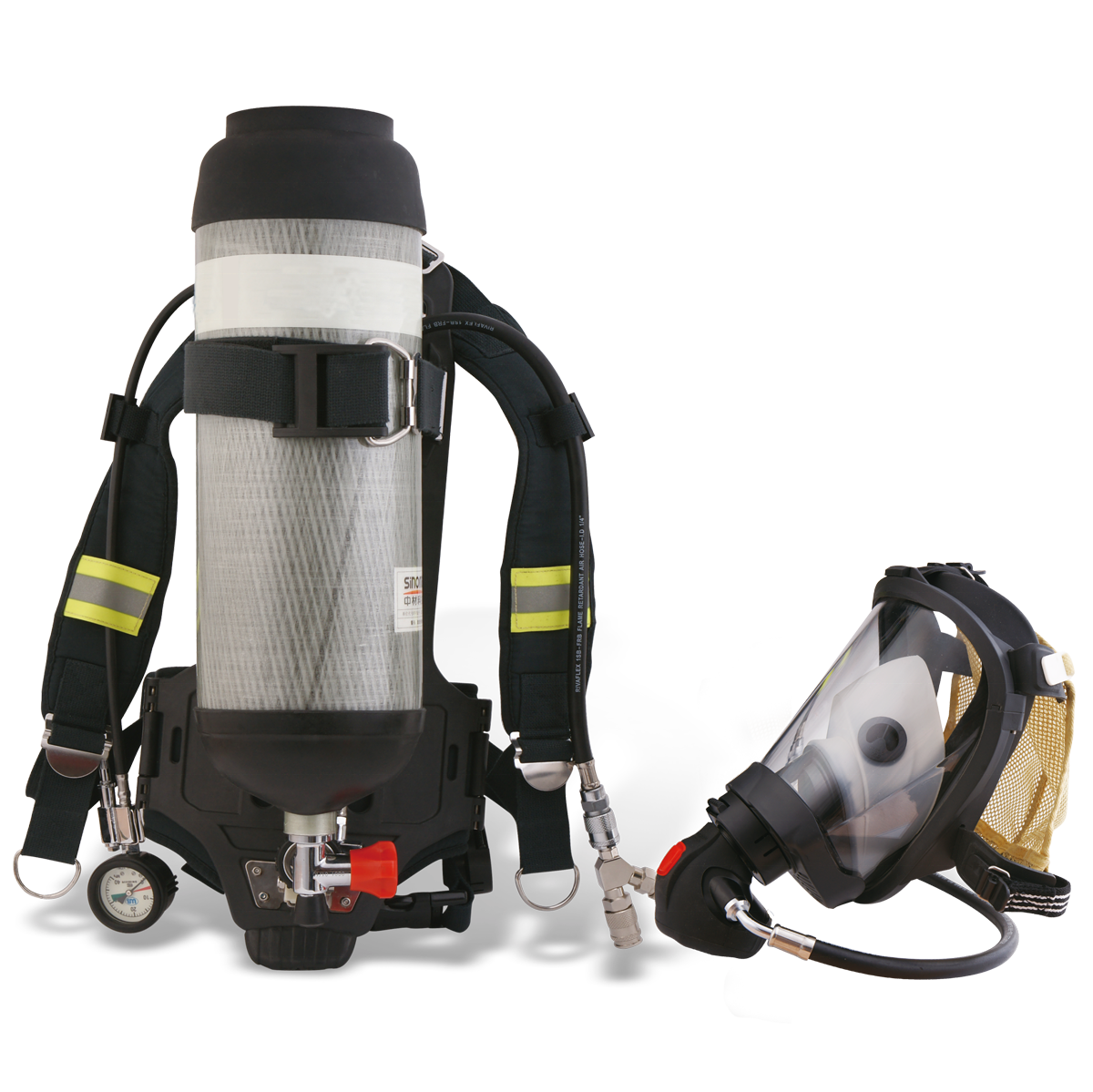 CE Wholesale Fire Rescue Full Face Anti Gas Mask Firefighting Equipment SCBA