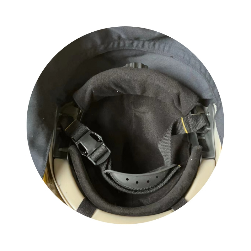 2024 New American style full cap-style aramid material light color firefighting helmet with reflective tape for firemen