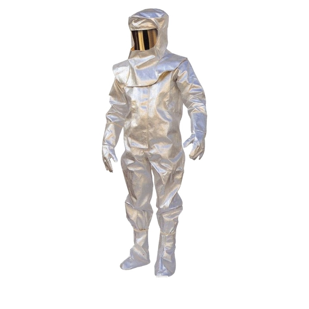 aluminized light weight fire retardant coverall, fire proof heat protective suit / aluminium foil material