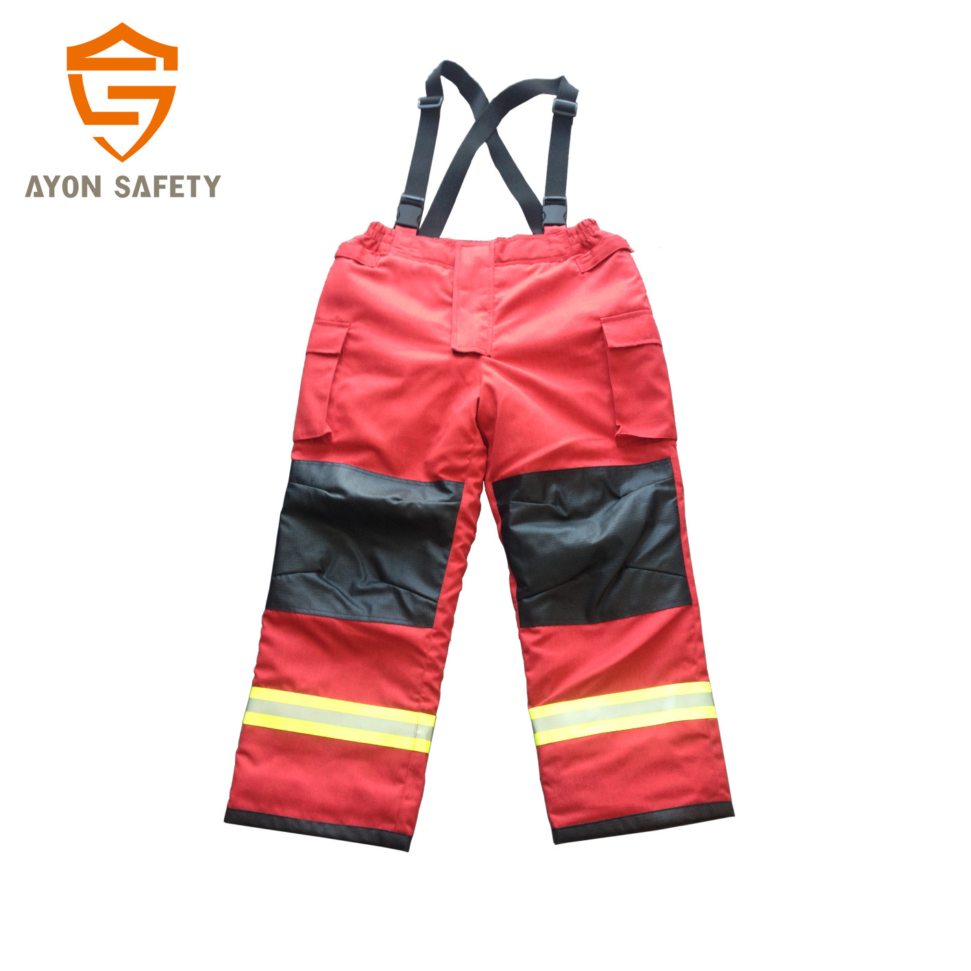 AS best performance chemical industry work clothing fire-preventing firefighting suit uniform for firemen with reflective tape