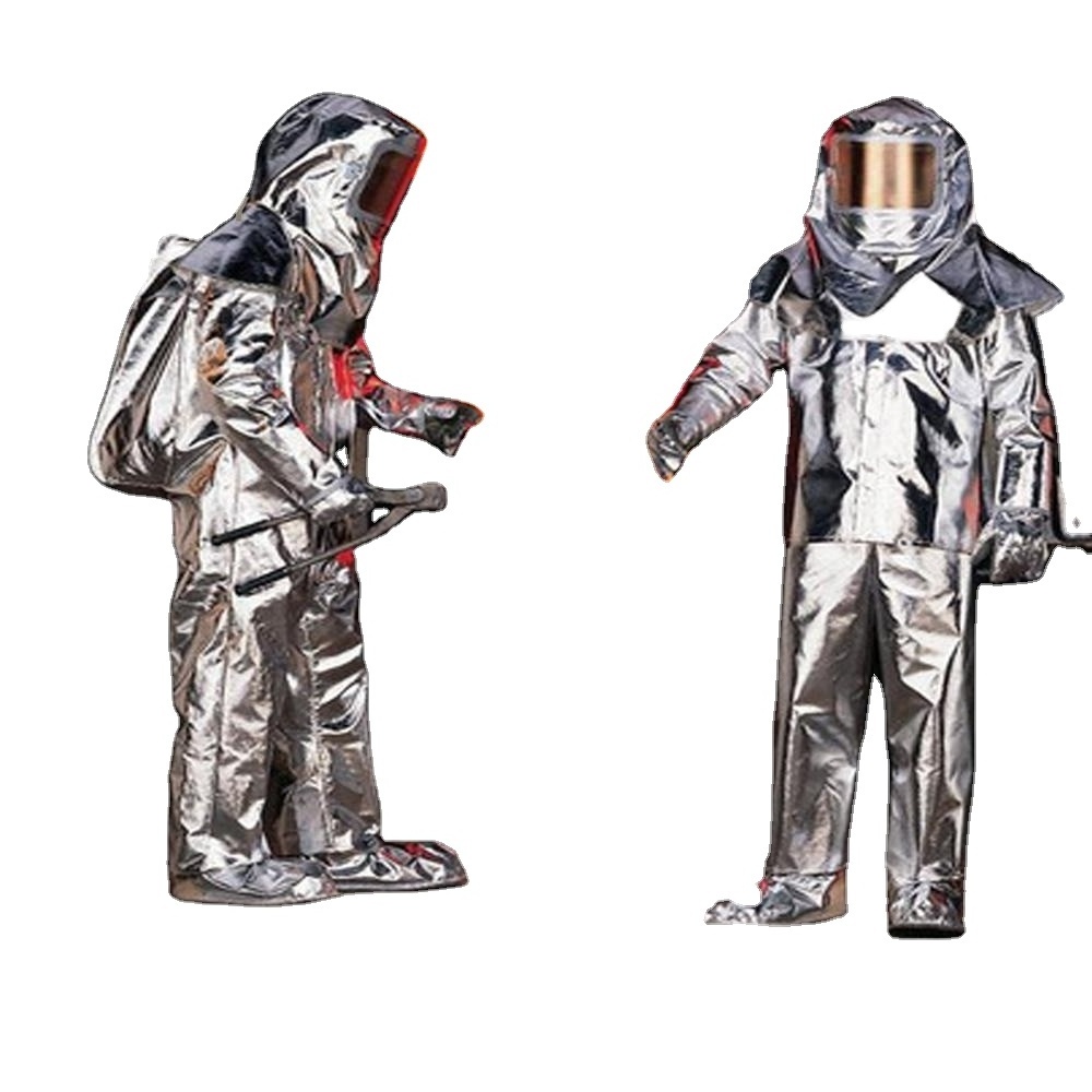 aluminized light weight fire retardant coverall, fire proof heat protective suit / aluminium foil material