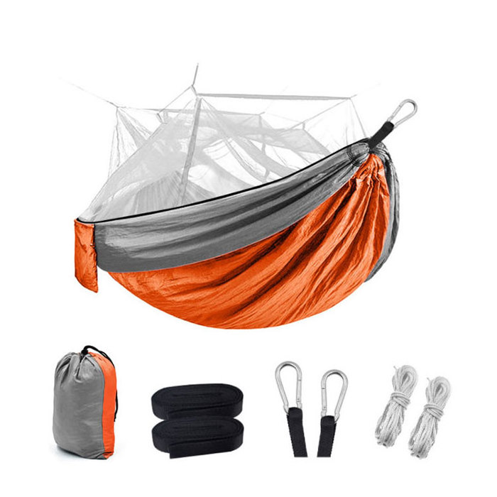 Ultralight Nylon Parachute Camping Hammock Single Double Portable Hammock with 2 Hanging Straps