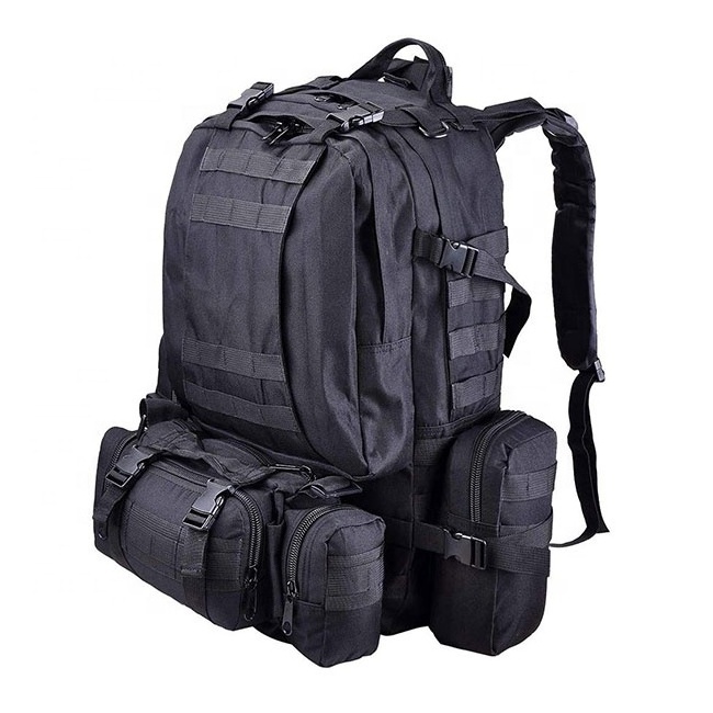 AYPPRO Custom 55L Tactical Assault Hiking Backpack 4-in-1 Multi-functional with Nylon Lining Zipper Closure for Hunting Outdoors