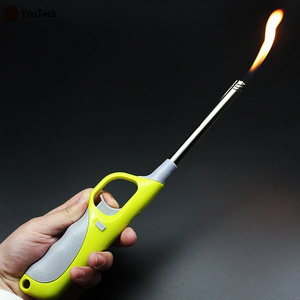 Torch Lighter Butane Gas Refillable Candle Lighter Multi-purpose for Kitchen Fireplace Pilot Light BBQ Stove