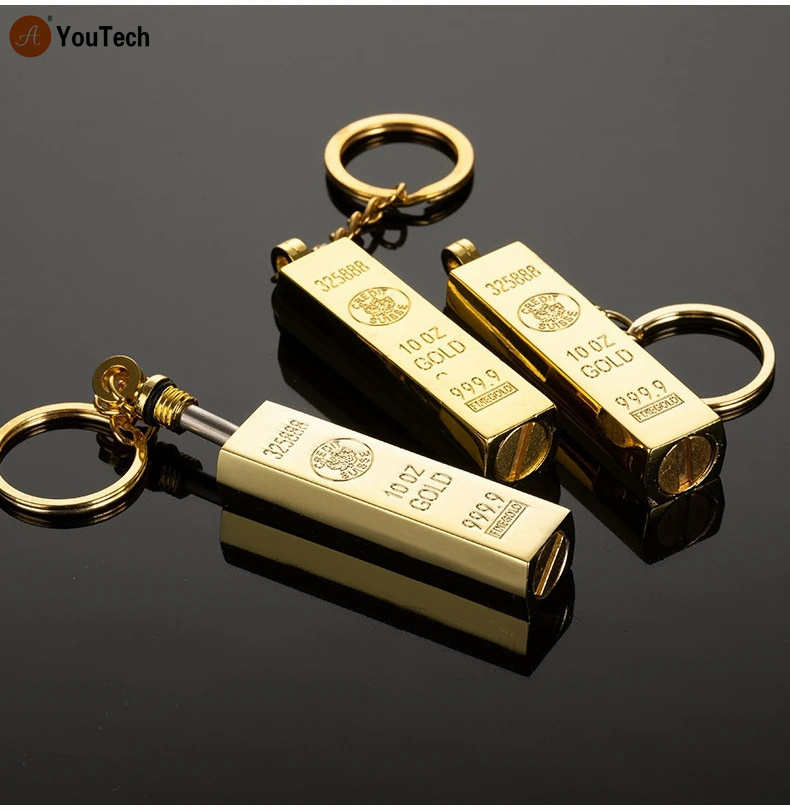 New Match Gold Bar Metal Waterproof Kerosene Match Pendant Lighter Cigarette Tool Outdoor Camping Tool Men's Gift Cool Pendant