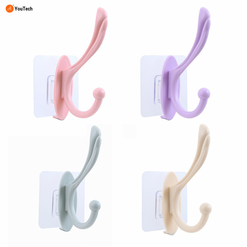 Wall hangers free punch hook Kitchen sticky hook wall hanging door back hook