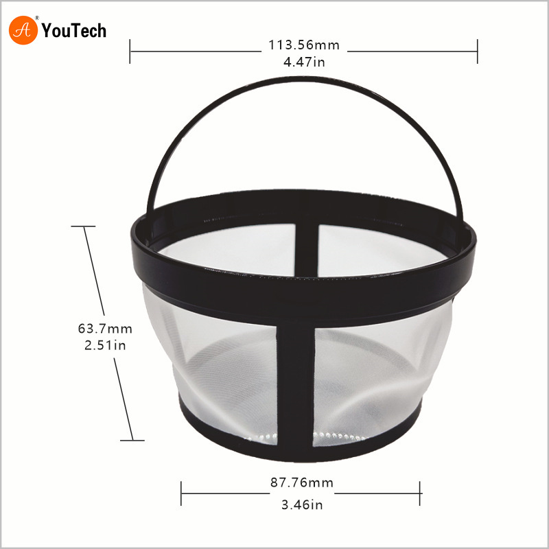 Reusable Coffee Filter Basket Cup Style Coffee Machine Strainer Nylon Mesh Filter Funnel Kettle Coffee Maker Tool Accessories