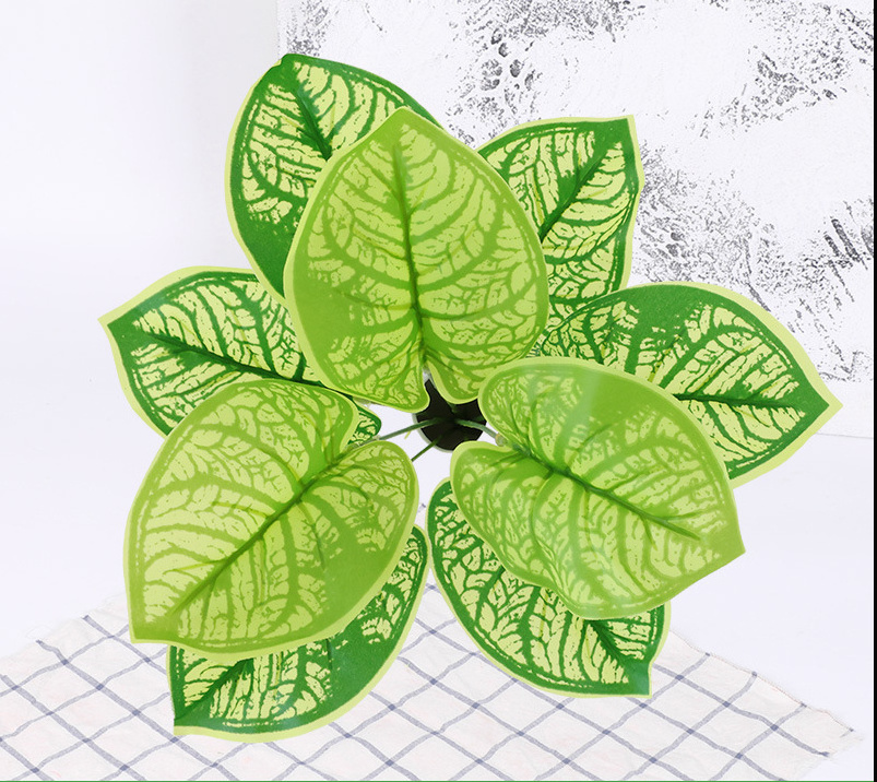 AYOYO Plastic Artificial leaves Tree Taro Leaf Home Wedding Party Decor Realistic Plants Faux Bonsai Trees