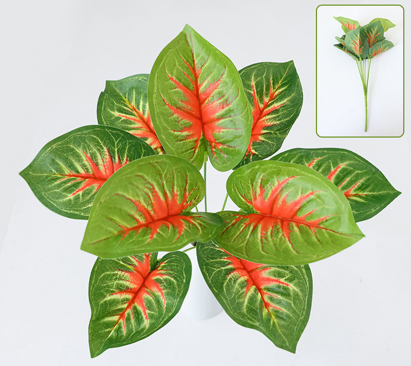 AYOYO Plastic Artificial leaves Tree Taro Leaf Home Wedding Party Decor Realistic Plants Faux Bonsai Trees