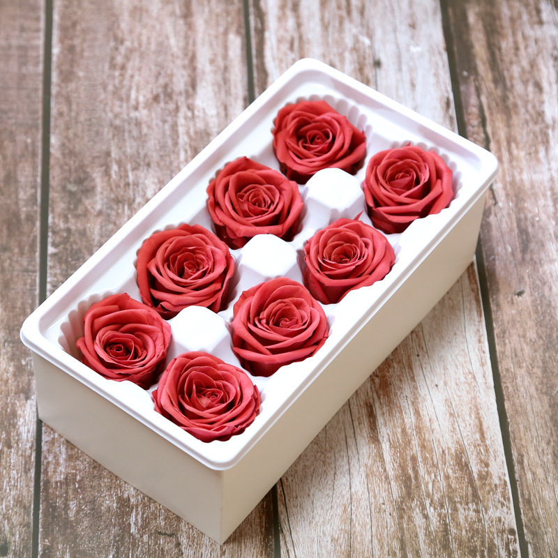 Eternal Life Flower Material Gift Box Immortal Rose Flower dried rose Artificial Preserved Flowers Head Roses