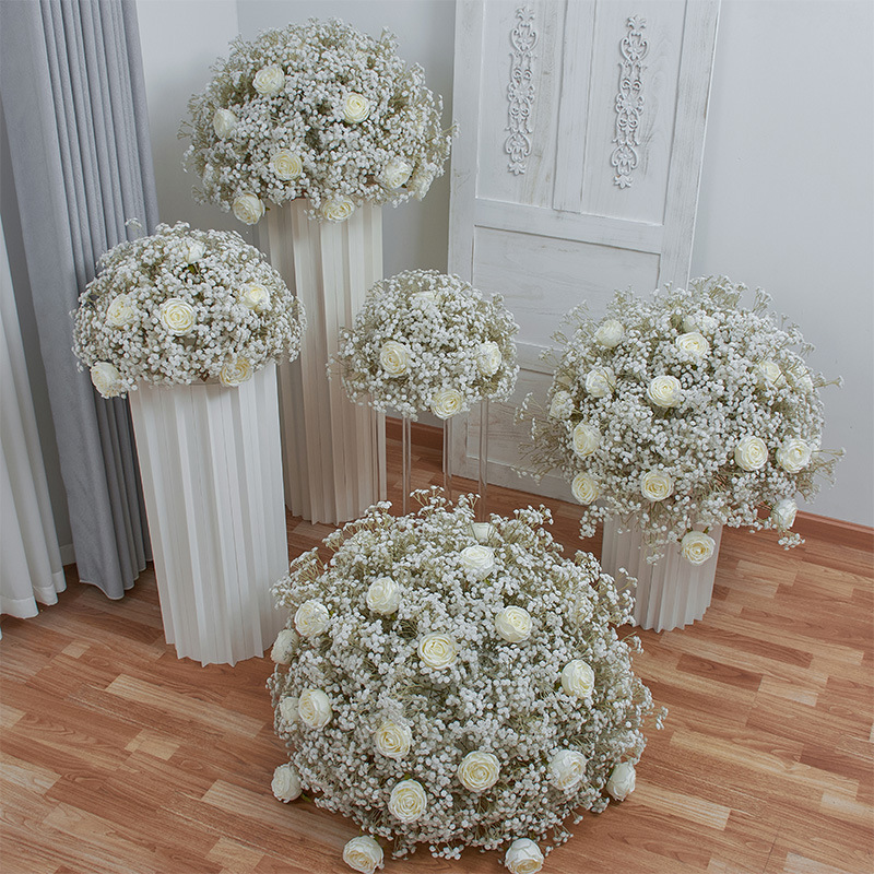 Top Quality Flower Ball Wedding Table Centerpieces Artificial Baby Breath Flower Ball