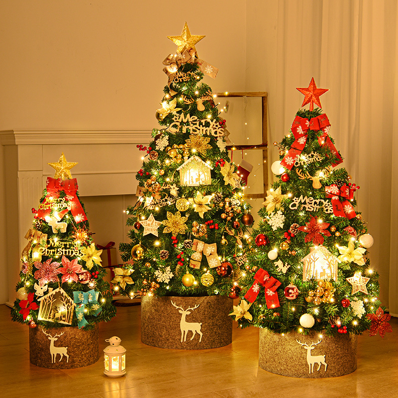 60cm Decoration Home Mini Christmas Tree 1.5/1.8 Meters Large Christmas Ornament Simulation Tree