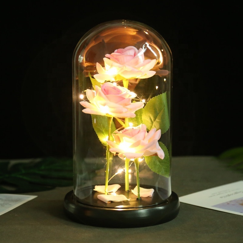 AYOYO OEM Rose Artificial Flower Luminous Rose Mother's Day Gift Rose Women's Gift for Valentine's Day