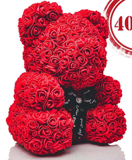 40cm Valentine'S Day Girlfriend Gift Foam Rainbow Flower Styrofoam Bear Rose Teddy Tedy Bear