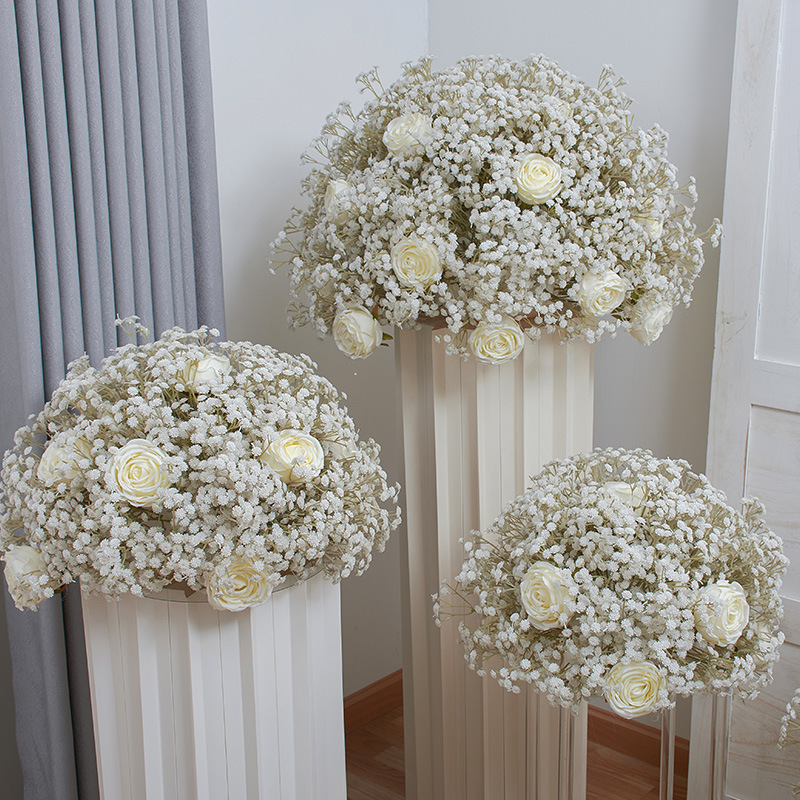 Top Quality Flower Ball Wedding Table Centerpieces Artificial Baby Breath Flower Ball