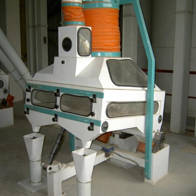 Grain Vibrating De-stoner used for separating dry granular material according to specific weight into two fractions