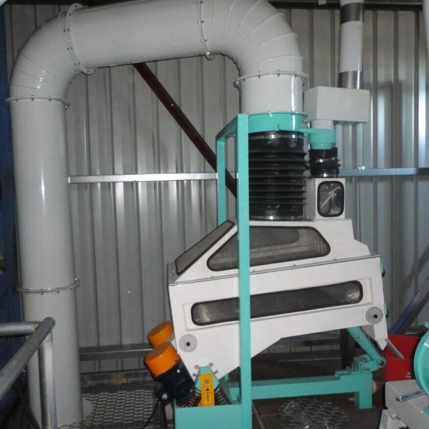 Grain Vibrating De-stoner used for separating dry granular material according to specific weight into two fractions